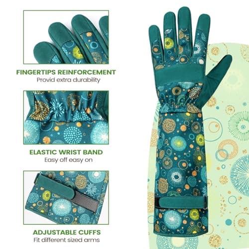 Ymomode Garden Gloves for Women - Long Sleeve Garden Gloves Ladies Light Protective Gloves for Yard & Outdoor Work - Thumbnail 3
