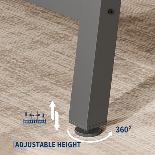 GarveeHome Industrial Dining Table for 6-8 People, 70.87" Long Large Kitchen Table with Sturdy Metal Frame, Rectangular Counter for Dinner, Kitchen, Dining Room (Brown, 71" Non-extendable) - Thumbnail 6