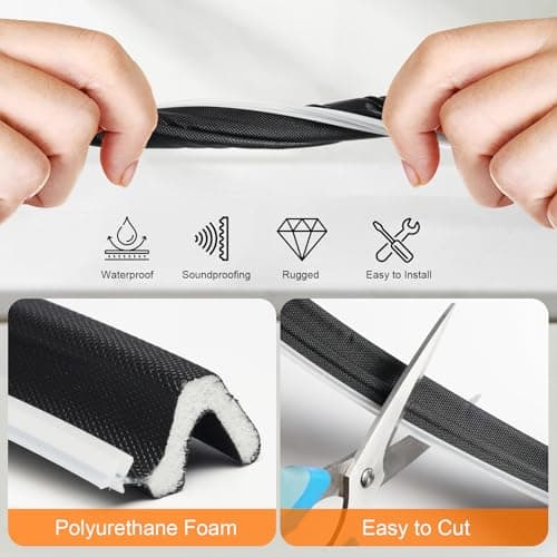 Storystore Door Weather Stripping 59 FT, Foam Kerf Weather Stripping Door Seal for Doors and Windows Insulation with Slot Card Frame - Thumbnail 4
