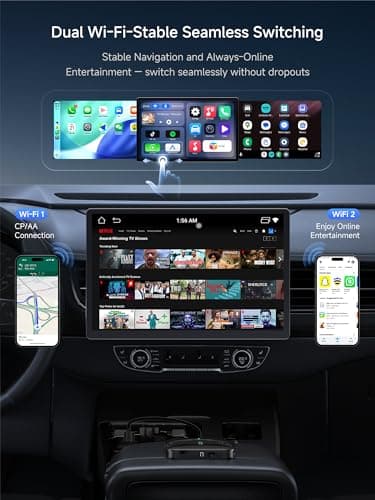 Magic CarPlay Box, Wireless CarPlay Adapter Supports for Netflix/YouTube/TF Card, 2GB+16GB AI Box Carplay, Plug & Play, Drivechat with AI Skills, Dual WiFi, Bluetooth, Fits for OEM Wired CarPlay Cars - Thumbnail 4