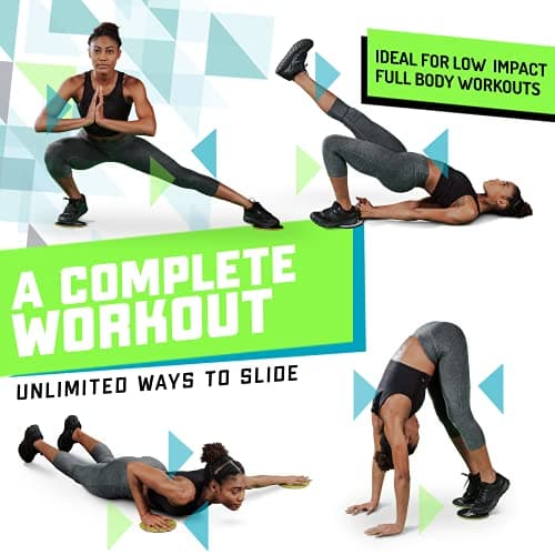 Elite Sportz Core Sliders For Working Out | Dual Sided Home Core Workout Equipment For Carpet & Hardwood Floors | Gliders for Exercising - Travel Workout Equipment For Athlete - Fitness Sliders - Thumbnail 6