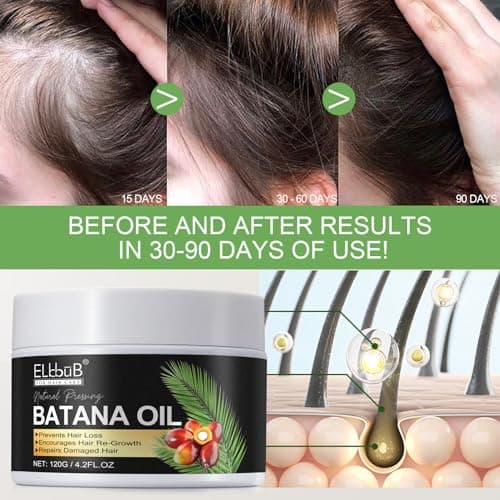 Raw Batana Oil for Hair Growth and Repair -100% Pure, Unrefined Oil from Honduran Rainforests Prevent Hair Loss and Enhances Hair Thickness in Men & Women - Thumbnail 5
