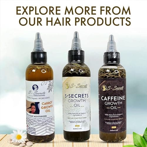 S-Secrets Hair Growth Oil 4oz for Thinning| Balding| Repairs Hair Follicles| Promotes Thicker| Stronger hair for men and women Coffee/Caffeine Growth Oil - Thumbnail 5