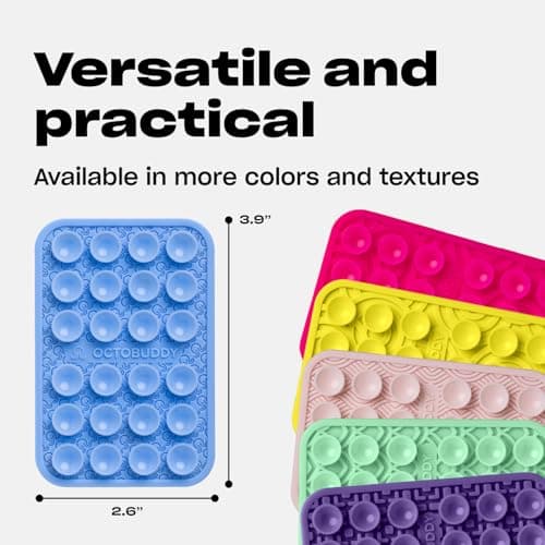 OCTOBUDDY Textures Mermaid Dragon - Silicone Suction Phone Case Adhesive Mount - Hands-Free Grip with 24 Suction Cups for Videos & Selfies - 2.6" x 3.9",Green Ash - Thumbnail 6