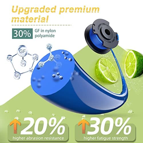 Trimmer String for Ryobi One+ AC14RL3A,Line String Trimmer Replacement Spool 0.065-Inch Compatible with Ryobi 18v, 24v, and 40v Cordless String Trimmer, 15 Packs（12 Trimmer Line,3 Trimmer Cap） - Thumbnail 2