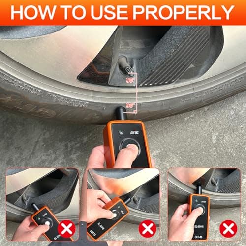 TPMS Relearn Tool for Car Tire Sensor, FIRSTOOL EL-50448 TPMS Reset Tool Tire Sensor Programmer, OEC-T5 TPMS Programming Tool Tire Pressure Sensor Reset Tool for GM Series Vehicles 2006-2026 - Thumbnail 6