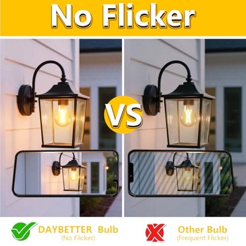 DAYBETTER 24 Pack A19 Vintage LED Edison Bulbs, 60W Equivalent Dimmable LED Bulbs, High Brightness 2700K Warm White, 800 Lumens, 8W E26 Standard Base, CRI80+, Clear Glass Filament Bulb for Living Room - Thumbnail 4