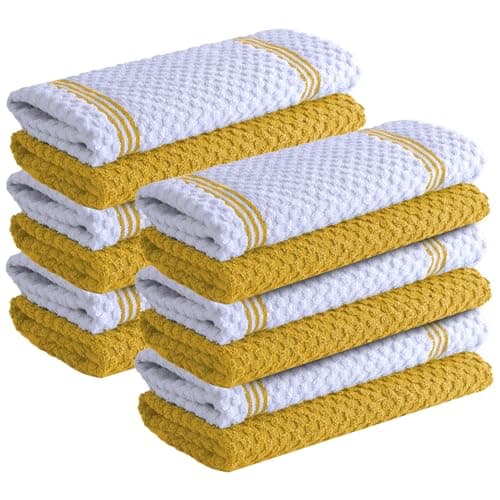 Infinitee Xclusives Premium Kitchen Towels - [Pack of 12] 100% Cotton Kitchen Hand Towels (15 x 25 Inches) - Dish Towels for Kitchen |Radiant Yellow| - Image 1
