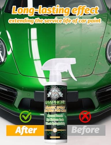 Kingvo Ceramic Coating for Cars, Car Wax Spray Graphene Ceramic Coating Shine Gloss Hydrophobicty for Auto Care Polish Detailing,10 OZ - Thumbnail 4