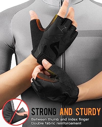 ATERCEL Cycling Gloves, Bike Gloves for Men Women, Bicycle Gloves for Cycling, Workout, Gym, Training, Weight Lifting Outdoor, Dirt Bike, Mountain Bike, and Riding (Black, Small) - Thumbnail 4