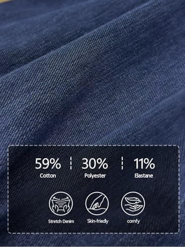 FIGKICKSEN Wide Leg Jeans Woman, High Waisted Baggy Stretchy Jeans for Women Trendy Straight Casual Leg Denim Jean Pants Light Blue - Thumbnail 4