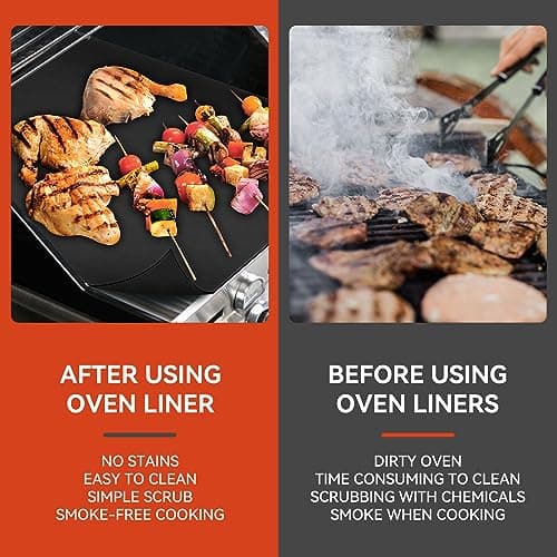 Oven Liners for Bottom of Oven, 2 Pack Reusable Large Thick Heavy Duty Teflon Oven Mat Set, Non Stick Oven Mats for Bottom of Electric Oven Gas Oven Toaster Oven Microwave Stove Grill, Easy to Clean - Thumbnail 2