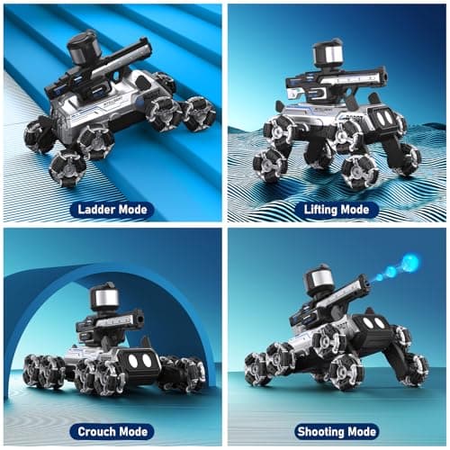 Godboat Robot Dog - Smart Toys for Kids with Music & LED Eyes, 2.4GHZ RC Car, 8-Wheel Stunt, 9+ Lifelike Actions and Water-Shooting, Age 3 4 5 6 7 8 Year Old Boys Girls Christmas & Birthday Gifts 2026 - Thumbnail 4