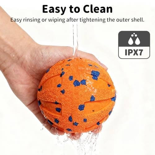 JoyBruko Interactive Dog Toys Ball, Moving Dog Toys to Keep Them Busy, Automatic Self Rolling & Bouncing, Soft E-TPU Material IPX7 Waterproof, Enrichment for Small Medium Large Breeds, Orange - Thumbnail 6