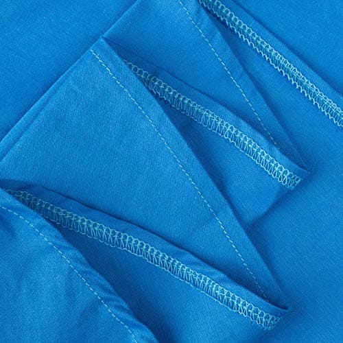 ZEZCLO Women's Retro Poodle Print Skater Dress Vintage High Waist Rockabilly Swing Tee Cocktail Party Dresses Deep Blue L - Thumbnail 6