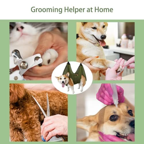 Mklhgty Dog Grooming Hammock for Trimming Nails and Ear/Eye Care, Sling for Grooming with Nail Clipperse - Thumbnail 5