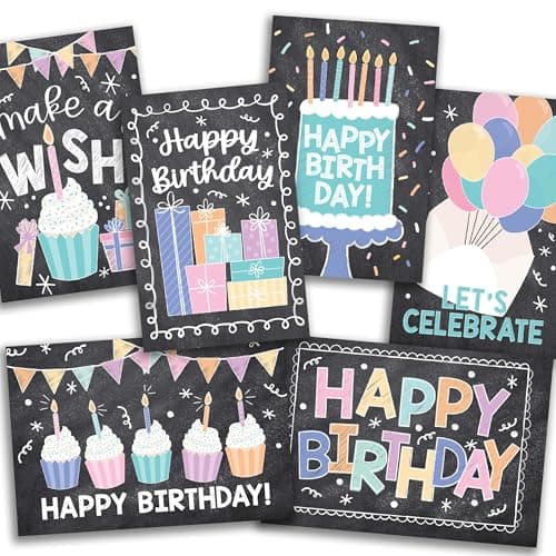 Hadley Designs Happy Birthday Cards Bulk with Envelopes - 54 Assorted Birthday Cards for Kids & Adults, Bulk Greeting Card Pack for Office, Generic Bday Notecards with Envelopes, Designed in USA - Image 1