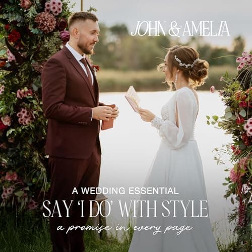 Wedding Vow Books His and Hers – Perfectly Sized, Hardcover Vow Booklets with Gold Foil Lettering – Vows Book Her & Him, Wedding Essentials Idea, Wedding Registry Gifts (Terracotta Blush, Gold) - Thumbnail 2