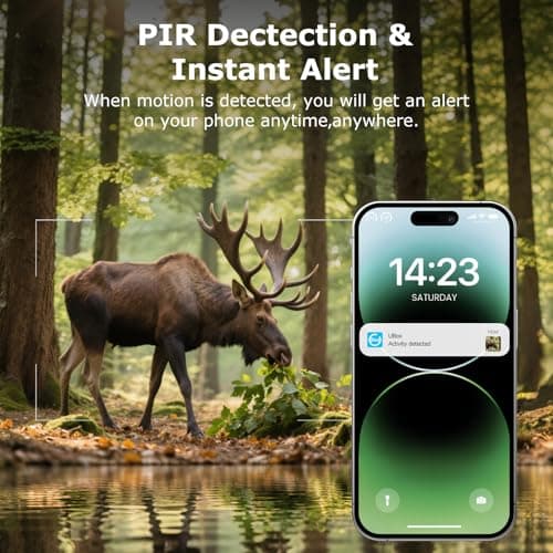 4G LTE Cellular Trail Cameras, Built-in SIM Card No WiFi Needed Solar Game Camera, Motion Activated, 2K 360°View Live Streaming, Color Night Vision, Remote Access, IP65 Waterproof Trail Cam 2 Pack - Thumbnail 4