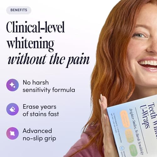 Boca Bella Teeth Whitening U-Wraps – 10 Treatments – 15% Hydrogen Peroxide, Enamel-Safe, No Harsh Sensitivity – Patented Strip Design with Aloe, Calendula & Peppermint – Fast, Even Whitening - Thumbnail 5