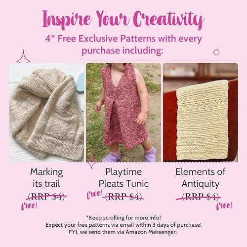 Cotton Bliss Soft Cotton Blend Yarn for Crocheting, 4-Pack (640Yds / 400G), Free Patterns, Beginners Friendly - #4 Medium Worsted Weight Yarn for Baby Blanket - Soft Buttercream - Thumbnail 3