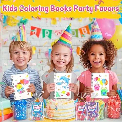 Valentines Coloring Books Party Favors for Kids - 24 Pack Mini Water Coloring Books Paint Sets for Kids Goodie Bags Stuffers Students Classroom Gifts Bulk, Valentines Day Card for Classroom Exchange - Thumbnail 6