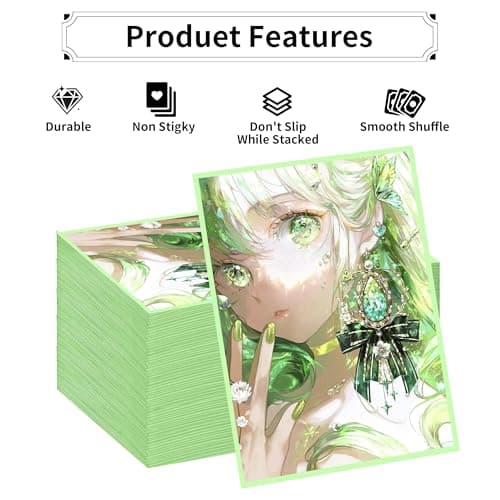 MTG Card Sleeves, Ultra Clear Front & Matte Finish Back, 100 Count Standard Size Matte Art Sleeve for Magic The Gathering (Forest) - Thumbnail 3