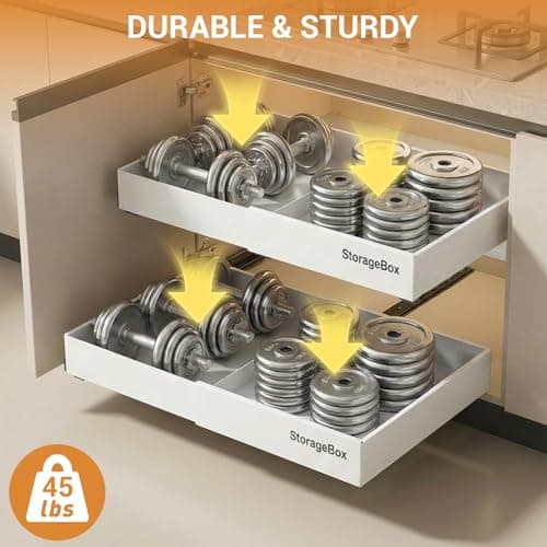 Soclik Adjustable Can Organizer for Pantry, Pull-Out Pantry Organizers and Storage, Soda Can Organizer - Great for Pantry, Kitchen Cabinet & Countertop (16.5" L x 12.2" W x 2.8" H (Adjustable Width)) - Thumbnail 6