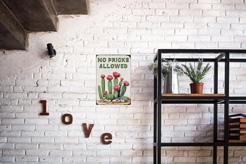 Carastora Funny Cactus Tin Sign – Vintage Succulent Wall Decor for Home, Kitchen, Garden or Greenhouse, Retro Metal Plaque for Plant Lovers, 8x12 Inch - Thumbnail 3