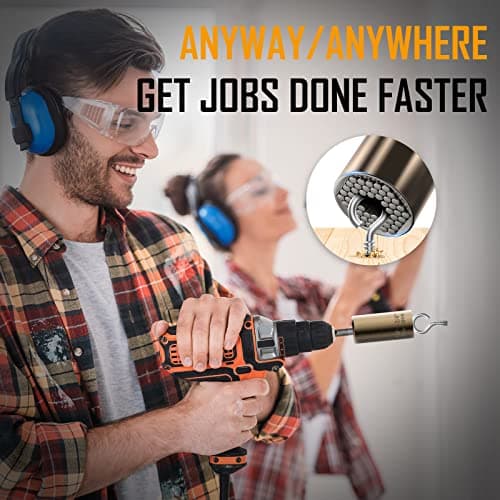 Lenski Super Socket Gifts for Men, Universal Socket Tool Mens Gifts for Husband Dad Adults, Grip Set with Power Drill Adapter, Birthday Gifts for Men Him - Thumbnail 6