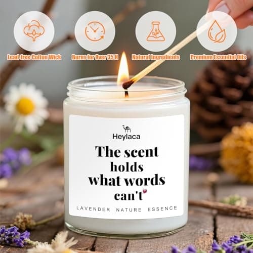 Sympathy Gifts for Loss of Loved One, Memorial Gifts - Lavender Scented Soy Wax Candle - Memorial Candle for Grief Bereavement, Grief, Condolence Candle - Thumbnail 3