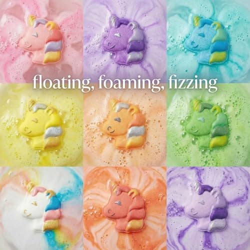 Unicorn Bath Bombs for Kids with Surprise Inside-9 Pcs Large Fizzy Bath Salts with Calming and Long Lasting Scent, Handmade Bubble Bath Bombs for Gilrs Age 3 4 5 6 7 8 9+ Year Old - Thumbnail 2