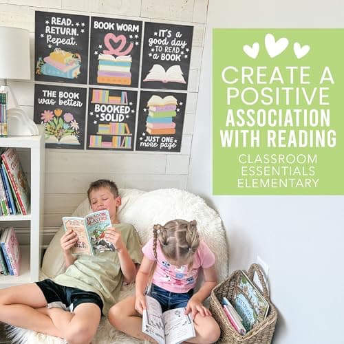 Reading Posters for Classroom Decor - Read Sign School or Home Library Wall, Reading Strategies Bulletin Board Decorations, Elementary & High School ELA Classroom Must Haves, English Teacher Supplies - Thumbnail 6