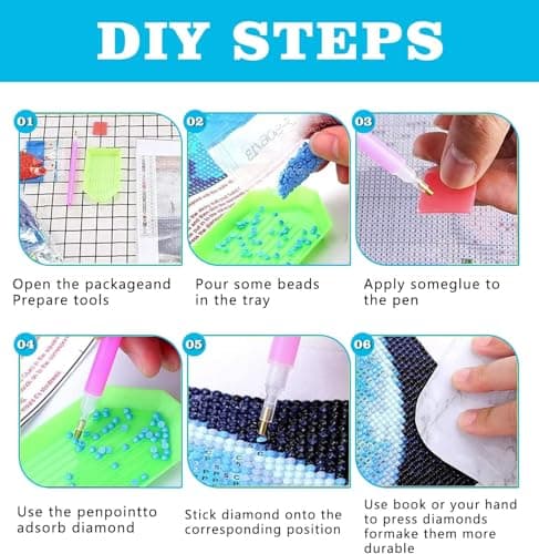 Lophomie Book Diamond Art Kits for Adults, 5D Magic Book Diamond Painting Kits for Adults Beginners, DIY Full Drill Round Gem Arts Crafts for Home Wall Decor 12x16 Inch - Thumbnail 6