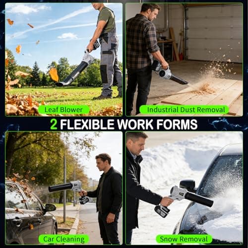 TNELTUEB Leaf Blower Cordless, 6 Speed Modes, Small Blowers for Lawn Care - Thumbnail 6