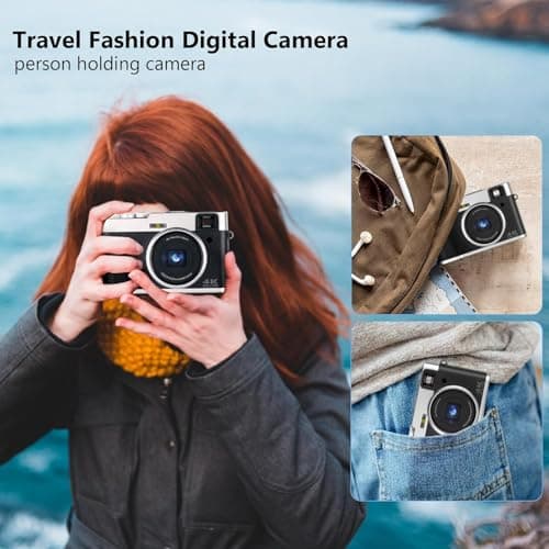 4K Digital Camera for Photography, 48MP Autofocus Vlogging Cameras with 16X Digital Zoom, 2.8" LCD Point and Shoot Camera for YouTube, Anti-Shake Compact Cameras with 32GB Micro SD Card & 2 Batteries - Thumbnail 5