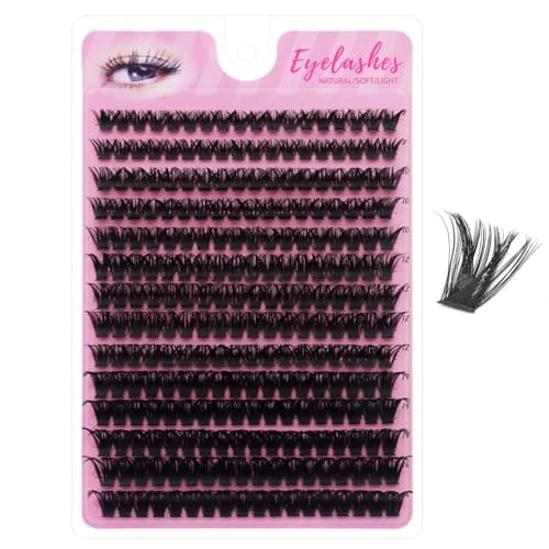 DIY Lash Extension Kit, 252PCS 100D Individual Cluster Lashes, Mixed Length 8–16mm Eyelash Extensions, At Home Lash Extensions for Natural Full Volume Look - Image 1