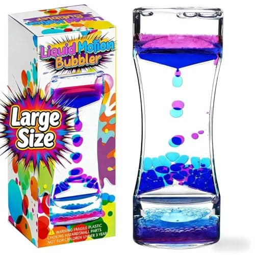 YUE MOTION Liquid Motion Bubbler Visual Sensory Toys, Liquid Bubbler Toys for Kids and Adults– New Big Calming Bubbler - Colorful Liquid Hourhlass for School Supplier, Novelty Gifts, Desk Decor - Image 1