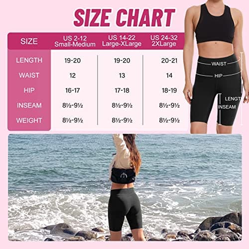CAMPSNAIL 4 Pack Biker Shorts Women with Pockets – 5"/8" High Waist Tummy Control Workout Gym Yoga Running Compression Shorts - Thumbnail 6