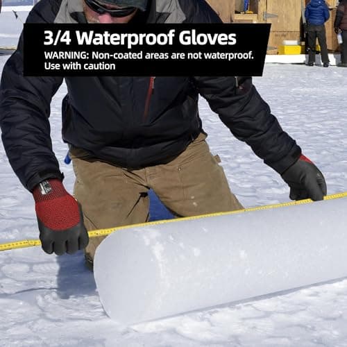 Schwer 3 Pairs Winter Work Gloves with 3/4 Double-Dipped Coating, Thermal Insulated Gloves with Grip & Abrasion Resistance, ANSI A2 Cut Resistant Warm Glove for Cold Weather, Snow, S, CR3313 - Thumbnail 6