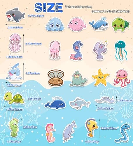 Stickers for Kids- 100 PCS Water Bottle Stickers - Party Favors for Kids 8-12, Arts and Crafts for Boys 4-6 | Crafts for Girls 8-12 - Thumbnail 6