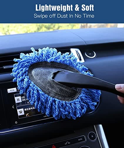 YeewayVeh Car Duster Kit, 2 Pack Car Dust Brush Set with Microfiber Pollen Dusters Scratch Free, Extendable Duster Brush & Dash Duster for Exterior Interior Cleaning Tools - Thumbnail 3