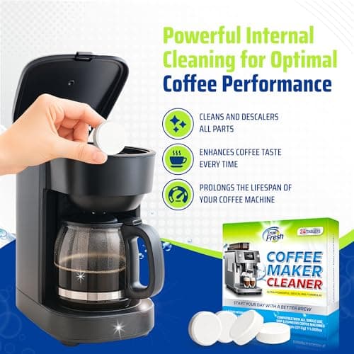 True Fresh Coffee Machine Descaler & Cleaner Tablets - 24 Count, 1 Year Supply, Deep Clean, Removes Limescale & Hard Water Buildup, for Keurig, Nespresso, Breville, Delonghi, Ninja, Miele, Jura Makers - Thumbnail 2