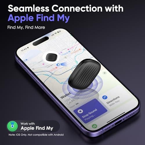 Air Tracker Tags-4 Pack: Bluetooth Tracker Work with Apple Find My (iOS only), Smart Tag Keys Finder Tracking Tags and Item Locator for Luggage Tracker, Bags, Wallet, Travel - Thumbnail 2