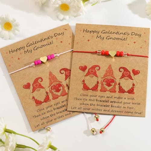 BAYLAY Galentines Day Gifts for Friends, Galentines Day Gifts for Women Teen, 2 Friendship Bracelets for Women Heart Bracelets Jewelry Bff Friendship Gifts for Women Friends Her Bestie Gifts - Thumbnail 4