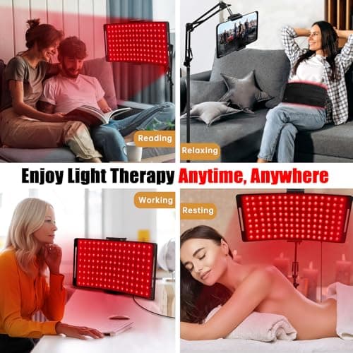 Red Light Therapy Lamp 10-in-1 with Stand & Belt, 660nm Red Light and 850nm Near Infrared, Face & Body Care Device for Skin & Muscle Recovery - Thumbnail 5