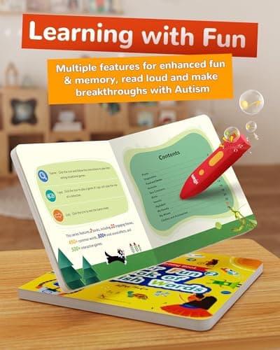 KOKODI Talking Pen Books Sets, Interactive Audio Sound Books Kids Learning Electronic Toys for Boys Girls, Autism Sensory Games, Early Educational Gifts Birthday Gifts for Toddlers Kids Age 2 3 4 5 - Thumbnail 4