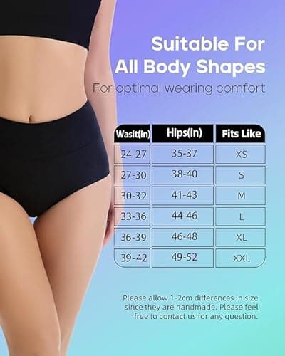 Dtuomo Period Underwear for Women Heavy Flow, Absorbency LeakProof Postpartum Underwear Period Panties Women Menstrual Briefs - Thumbnail 5