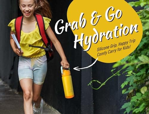 DLOCCOLD Kids Insulated Water Bottle with Leak Proof Straw Lid, Double Wall Vacuum Stainless Steel Water Bottle with Silicone Boot, Reusable Tumbler for Travel, Boys, Girls - Thumbnail 4