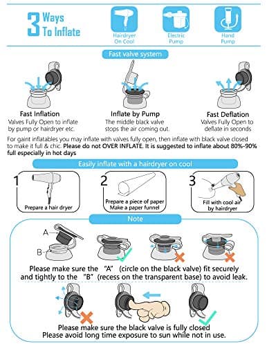 Jasonwell Big Inflatable Unicorn Pool Float Floatie Ride On with Fast Valves Large Rideable Blow Up Summer Beach Swimming Pool Party Lounge Raft Decorations Toys for Kids Adults - Thumbnail 5